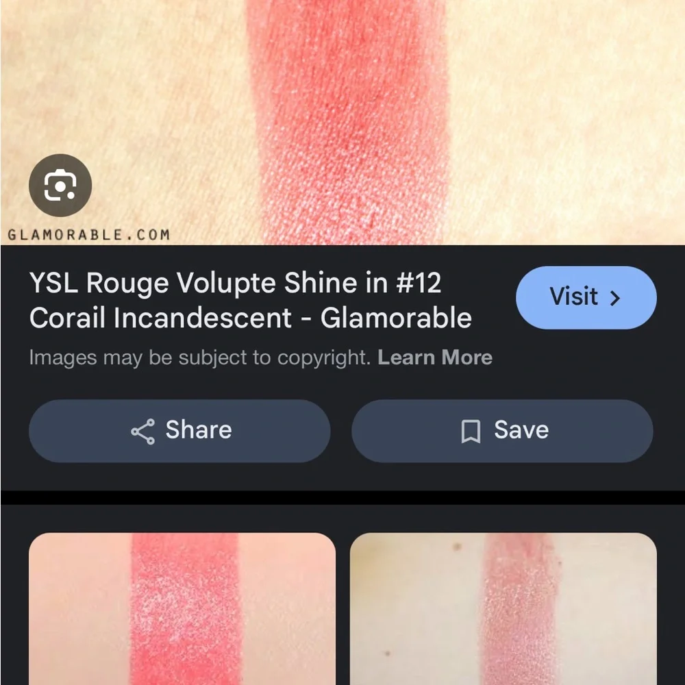 Classic  Pink YSL Cream Lipstick - Long-Lasting Vibrant Color - Picture 5 of 8